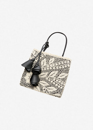 MAGDA BUTRYM - Julia Crochet Bag in Black Satin
