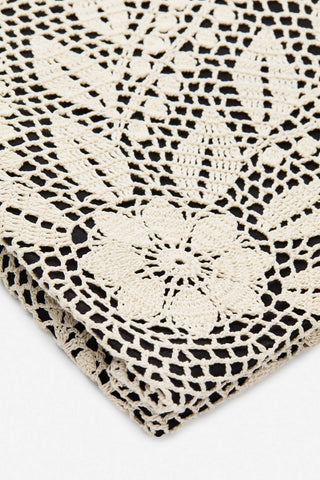 MAGDA BUTRYM - Julia Crochet Bag in Black Satin