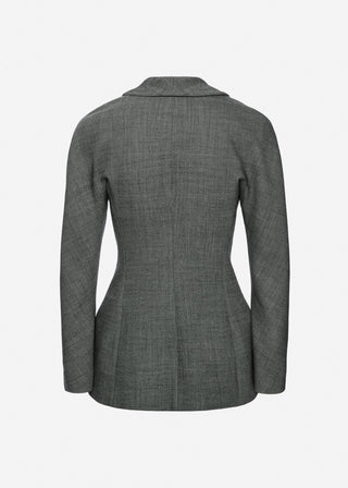 MAGDA BUTRYM - Draped Wool Blazer in Grey