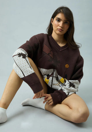 HOUSE OF SUNNY - Slam Dunk West in Dark Brown