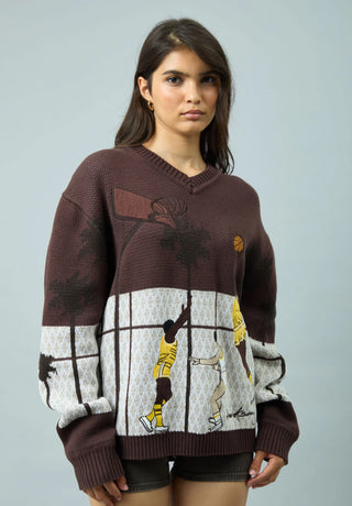 HOUSE OF SUNNY - Slam Dunk West in Dark Brown