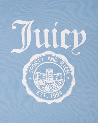 SPORTY & RICH - Juicy Emblem Wide Sweatpant in Sky Blue