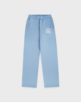SPORTY & RICH - Juicy Emblem Wide Sweatpant in Sky Blue