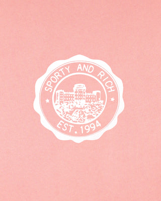 SPORTY & RICH - Juicy Emblem Wide Sweatpant in Rose