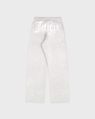 SPORTY & RICH - Juicy Emblem Wide Sweatpant in Heather Gray