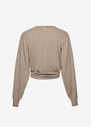MAGDA BUTRYM - Knotted longsleeve in beige