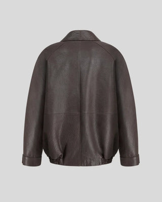THE MANNEI - Leather Jacket in Brown