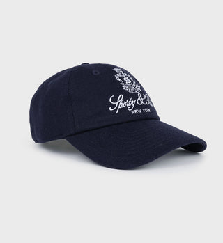 SPORTY & RICH - Vendome Wool Hat in Navy