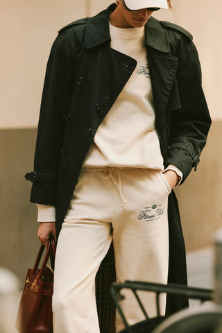 SPORTY & RICH - Fitness World Crewneck in Cream