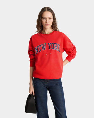 SPORTY & RICH - New York Ivy Crewneck in Ruby