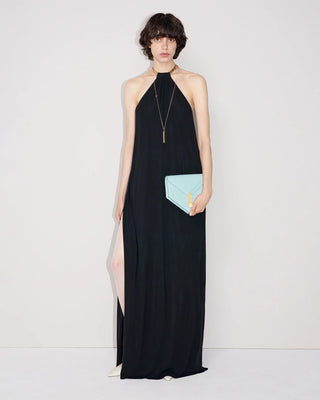 BEVZA - SPIKELET NECK DRESS / BLACK