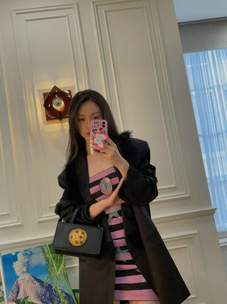 BONBOM FURRY SHAWL BLAZER