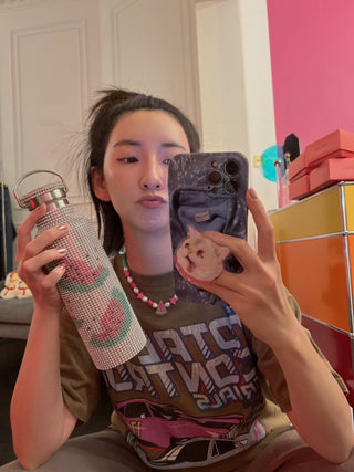 COLLINA STRADA RHINESTONE WATER BOTTLE WATERMELON