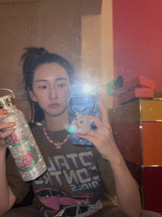 COLLINA STRADA RHINESTONE WATER BOTTLE WATERMELON