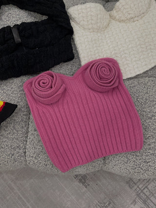 BLUMARINE KNITTED TOP BUBBLEGUM
