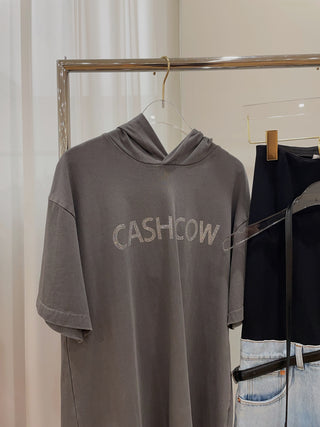 AVAVAV HOODED T-SHIRT CASH COW EBONY