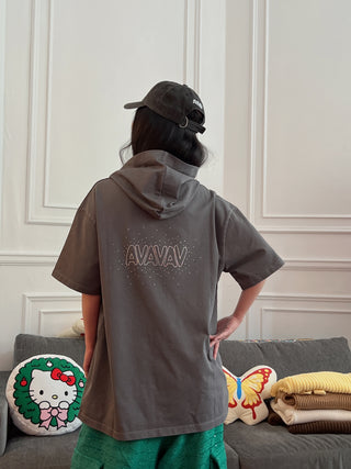 AVAVAV HOODED T-SHIRT CASH COW EBONY