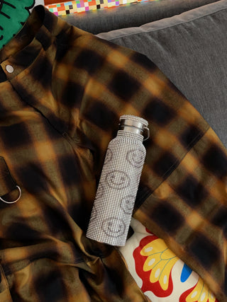 COLLINA STRADA JET SMILEY FACE RHINESTONE WATER BOTTLE