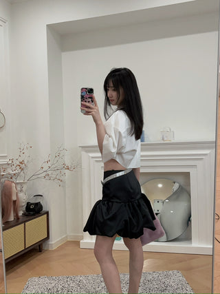 AREA NYC Bubble Hem Yoke Skirt