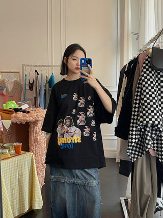 MARTINE ROSE KNITTED OVERSIZED S/S T-SHIRT