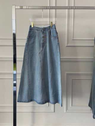 MM6 - LONG SKIRT / BLUE