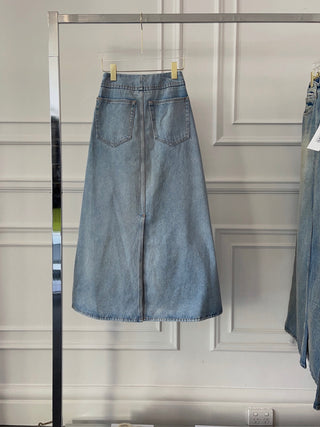 MM6 - LONG SKIRT / BLUE