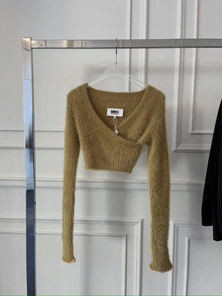 MM6 Maison Margiela LONG SLEEVED TOP CAMEL