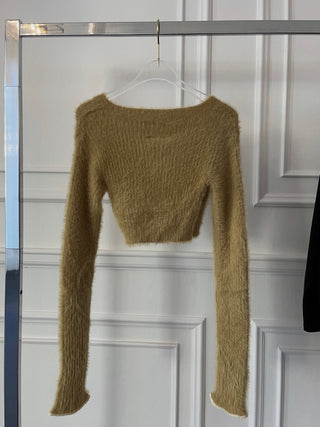 MM6 Maison Margiela LONG SLEEVED TOP CAMEL