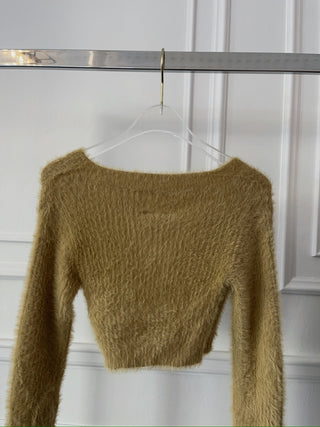 MM6 Maison Margiela LONG SLEEVED TOP CAMEL