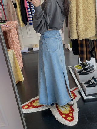 MM6 - LONG SKIRT / BLUE
