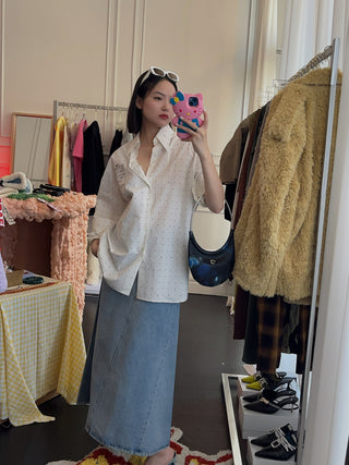 MM6 - LONG SKIRT / BLUE
