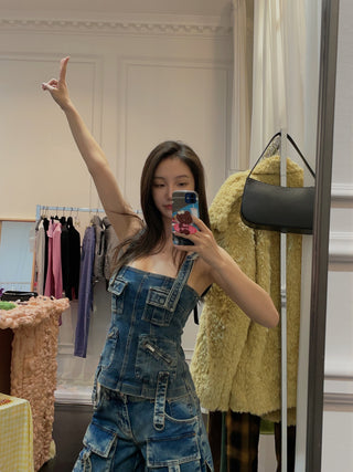 BLUMARINE DENIM TOP