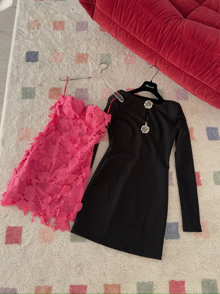 BLUMARINE JERSEY DRESS W/ROSES