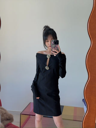 BLUMARINE JERSEY DRESS W/ROSES