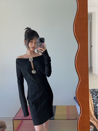 BLUMARINE JERSEY DRESS W/ROSES