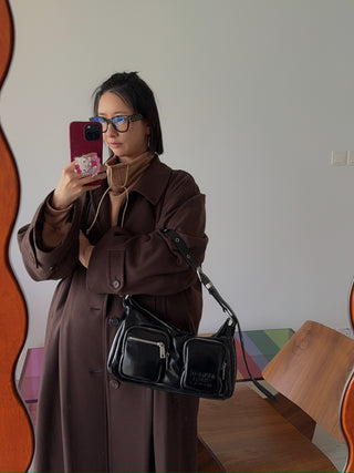 HED MAYNER - RAGLAN COAT / MEDIUM BROWN