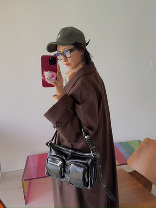 HED MAYNER - RAGLAN COAT / MEDIUM BROWN