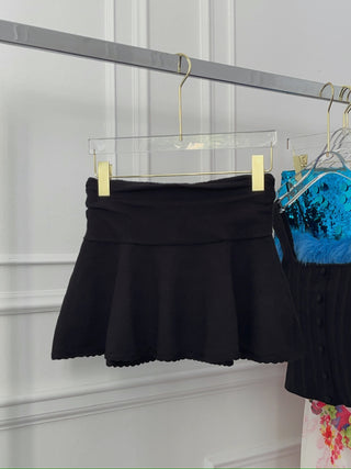 GUIZIO RUCHED HEART SCALLOP SKIRT