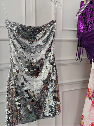 GUIZIO PAILLETTE TUBE DRESS