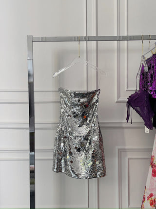 GUIZIO PAILLETTE TUBE DRESS
