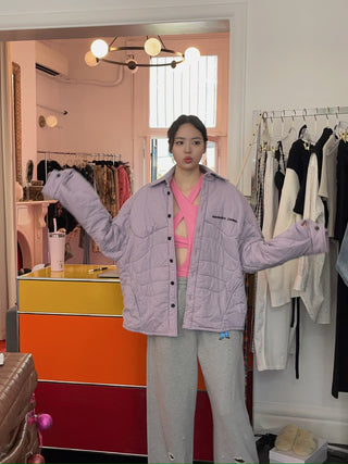 NATASHA ZINKO COTTON CHECKED MUSCLE JACKET