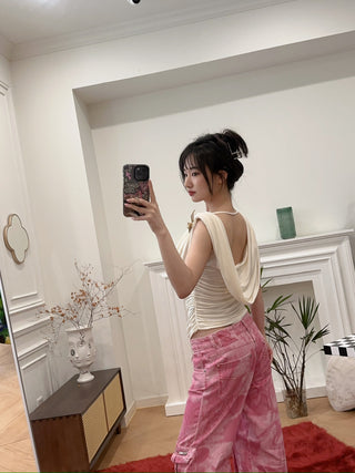 BLUMARINE Chiné Camouflage Print Cargo Pants