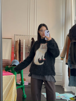 Magliano Gattone Mohair Knit Sweater