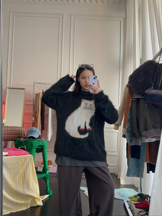 Magliano Gattone Mohair Knit Sweater