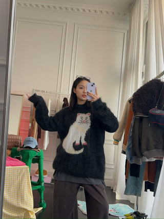 Magliano Gattone Mohair Knit Sweater