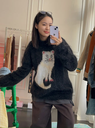 Magliano Gattone Mohair Knit Sweater