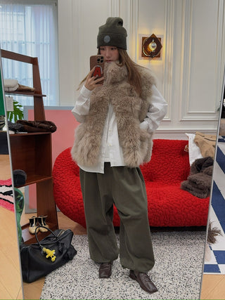 SIMONETTA RAVIZZA ALFRED - CASHMERE GOAT FUR VEST