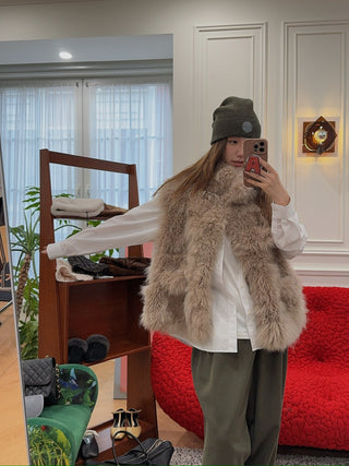 SIMONETTA RAVIZZA ALFRED - CASHMERE GOAT FUR VEST
