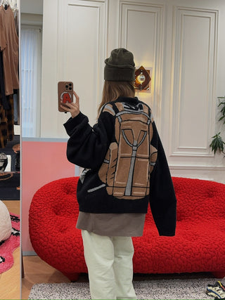 Natasha Zinko Tromple L'Oeil Backpack Cardigan