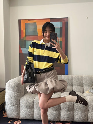 COPERNI GATHERED HEM TAILORED SKIRT